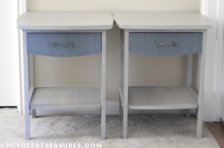 DIY Sunbleached Stain Nightstands - Looking for something beachy and outside the box, look no further! UpcycledTreasures.com
