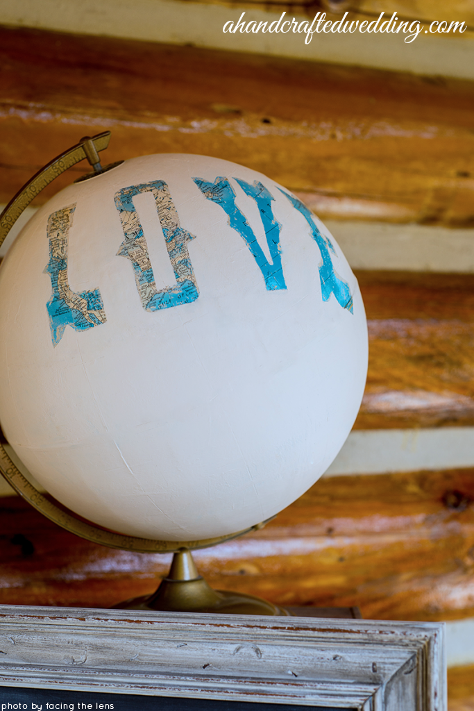 Looking for an outside the box idea? Look no further, check out this DIY Painted Globe for home or wedding decor. MountainModernLife.com