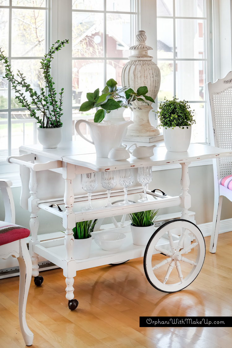 diy-painted-tea-cart
