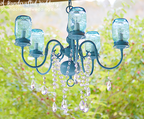 Have an old chandelier just sitting around? Well, turn that thrift shop chandelier into a DIY Mason Jar Chandelier! MountainModernLife.com