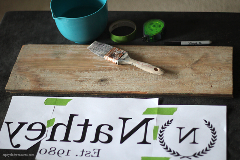 Looking for a thoughtful gift idea? See how easy it is to create this Family Established Monogram Wooden Sign using your Printer! MountainModernLife.com