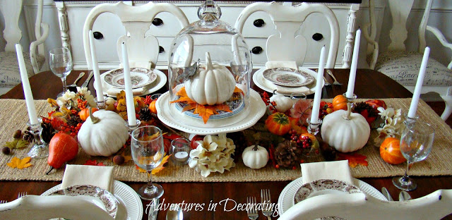 Need a nature inspired thanksgiving tablescape idea? Here are 50 Nature Inspired Thanksgiving Tablescapes filled with rustic elements. upcycledtreasures.com