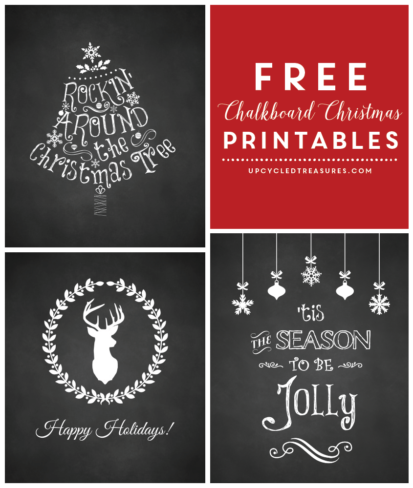 Are you looking for something to spice up your Christmas spirit? Check out these Free Christmas Printables! UpcycledTreasures.com