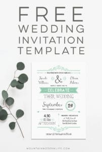 Recently engaged and planning a rustic or vintage-inspired wedding? Download this FREE Wedding Invitation Template and print out as many as you need!