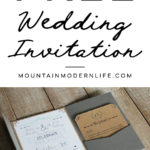 Planning a vintage-inspired or rustic wedding? Download this FREE DIY Rustic Wedding Invitation Template from MountainModernLife.com!