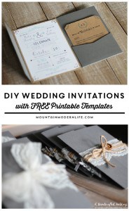 Planning a rustic or vintage-inspired wedding? Download this FREE Wedding Invitation Template and print out as many as you need! MountainModernLife.com