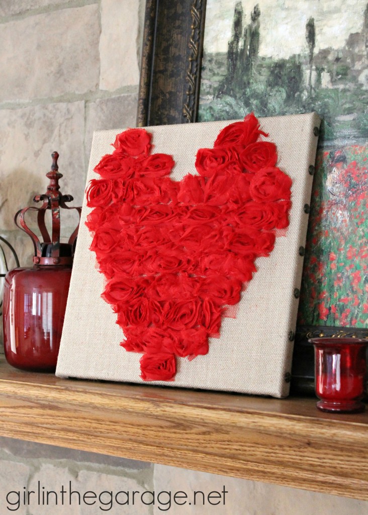 20 Valentine Craft Ideas that you can do last minute | Rose Heart Art | Girl in the Garage