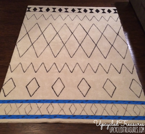 Can you believe this was done using a sharpie? Check out how you can create a DIY Sharpie Rug to match your very own style! UpcycledTreasures.com