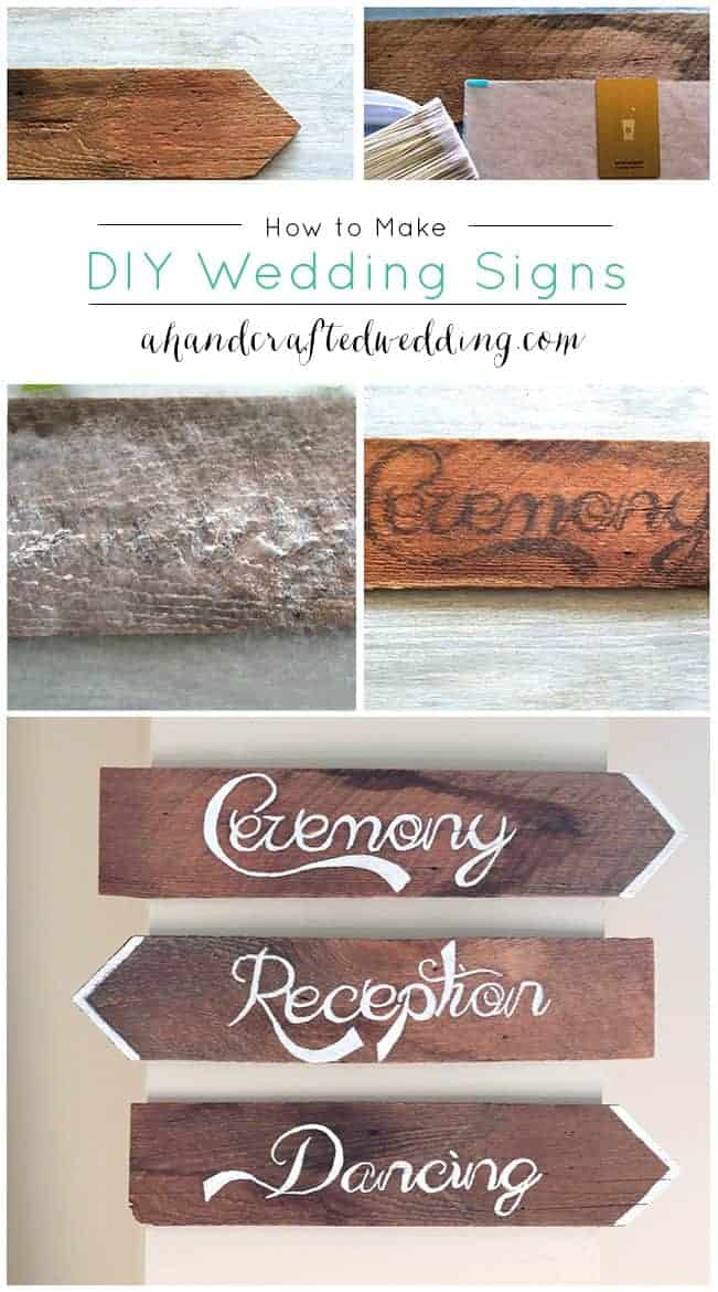 DIY Wedding Signs! Check out how to make your very own rustic wedding ceremony and reception signs! MountainModernLife.com
