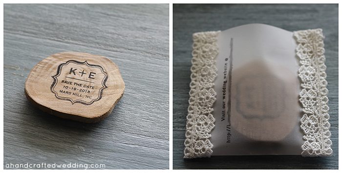 Looking for a creative Save the Date idea? Check out how to Make Wood Slice Save the Date Magnets | MountainModernLife.com