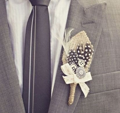 Planning a rustic, vintage, or woodland inspired wedding? Take a look at these 25 Rustic Boutonniere Ideas.