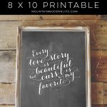 Download and print this FREE Chalkboard Love Quote Printable that you can display during your wedding or in your home. MountainModernLife.com