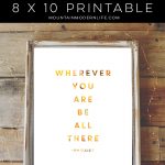 Practicing being present with FREE printable that includes the quote from Jim Elliot "Wherever you are, be all there" | MountainModernLife.com