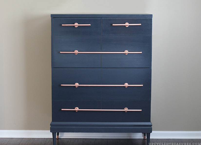 navy-dresser-with-copper-pipe-drawer-pulls-upcycledtreasures