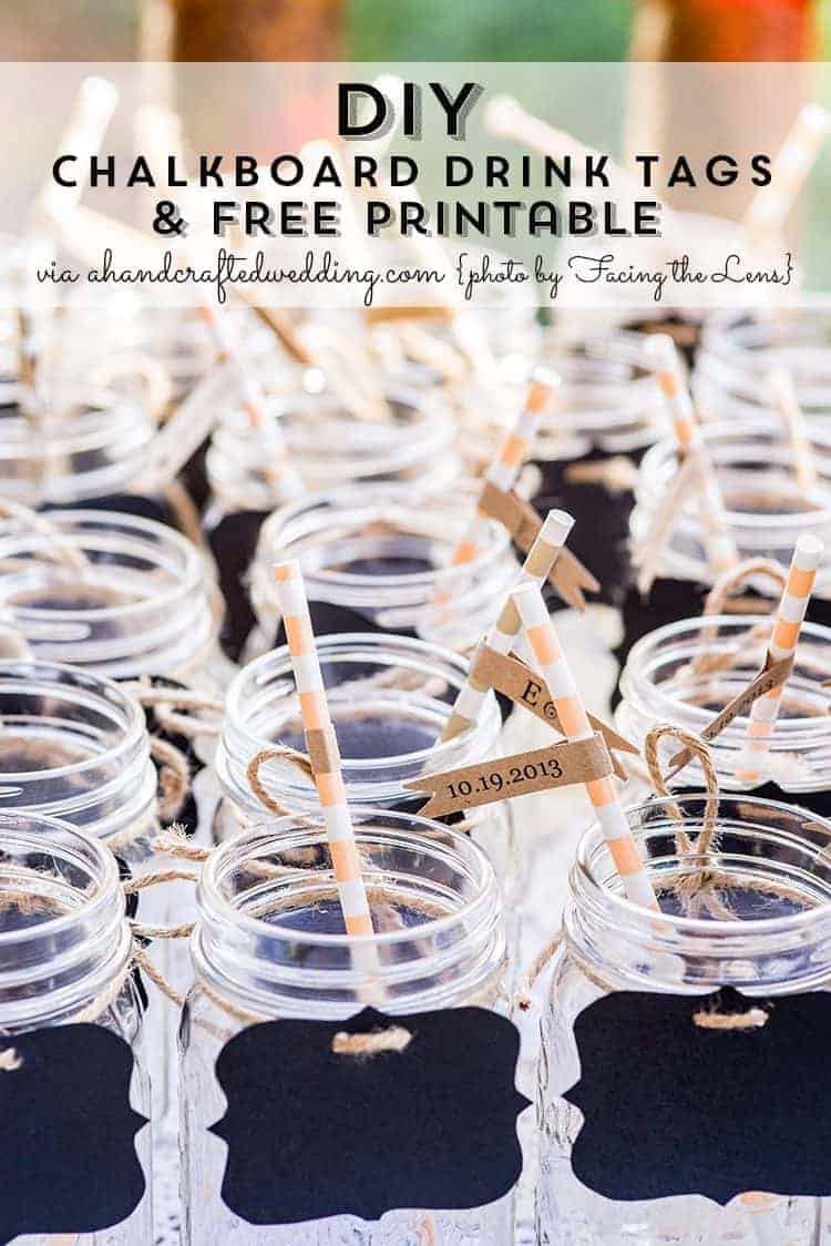 Looking to decorate the beverage containers for your wedding? Check out these amazing DIY Drink Tags + FREE Printable | MountainModernLife.com