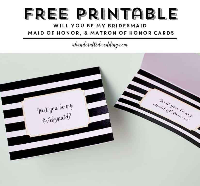 Need to invite those special guests? Check out this FREE Printable Will You Be My Bridesmaid or MOH Cards | MountainModernLife.com