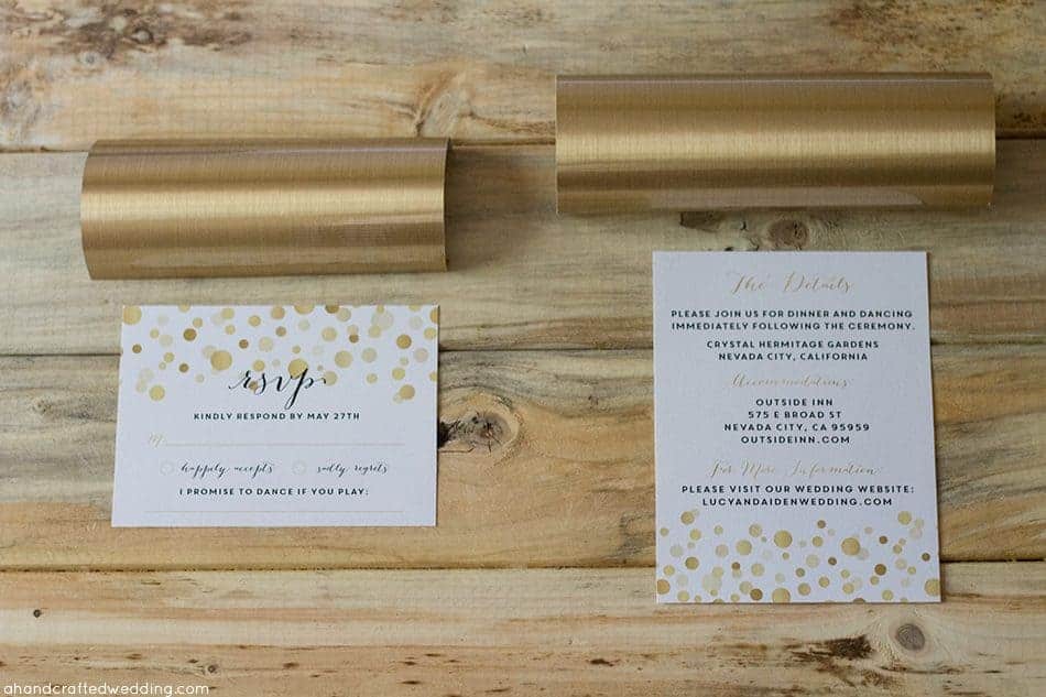 Want to add some flare to those wedding invitations? Check out how to add Gold to DIY Wedding Invitations | MountainModernLife.com