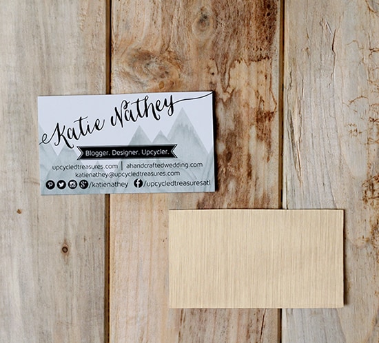 Upcycled DIY Business Cards with Contact Paper