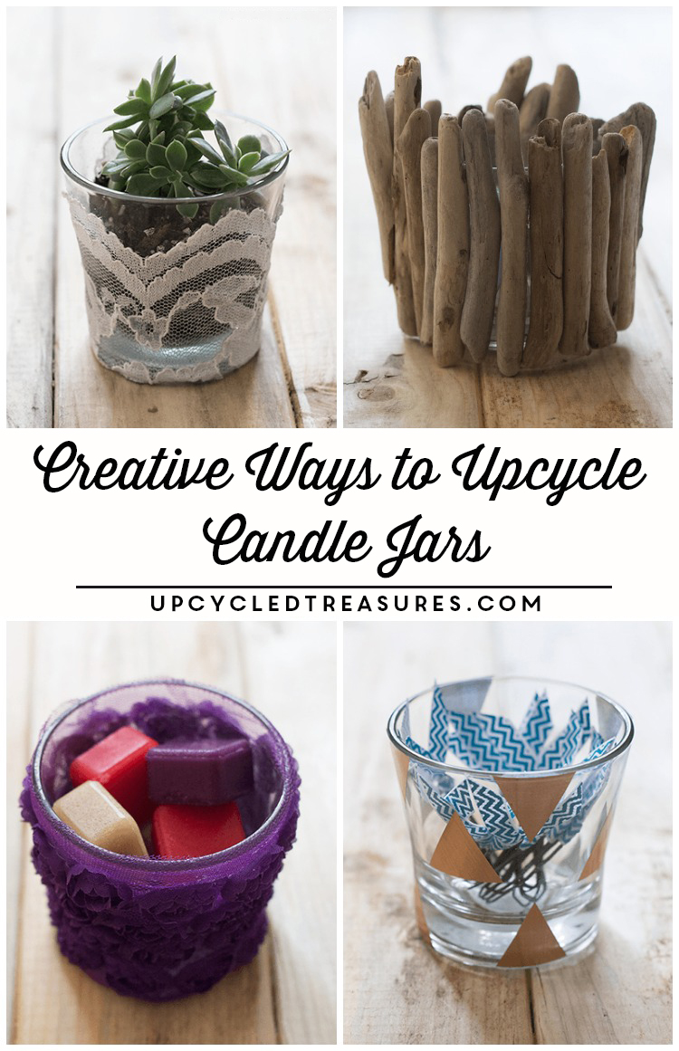 I'm definitely doing some of these! Have old glade candle jars lying around? Check out these creative ways to upcycle candle Jars | UpcycledTreasures.com