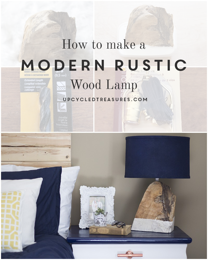 Have a chunk of wood lying around? Check out how you can transform that salvaged piece of wood into a DIY Modern Rustic Wood Lamp! MountainModernLife.com