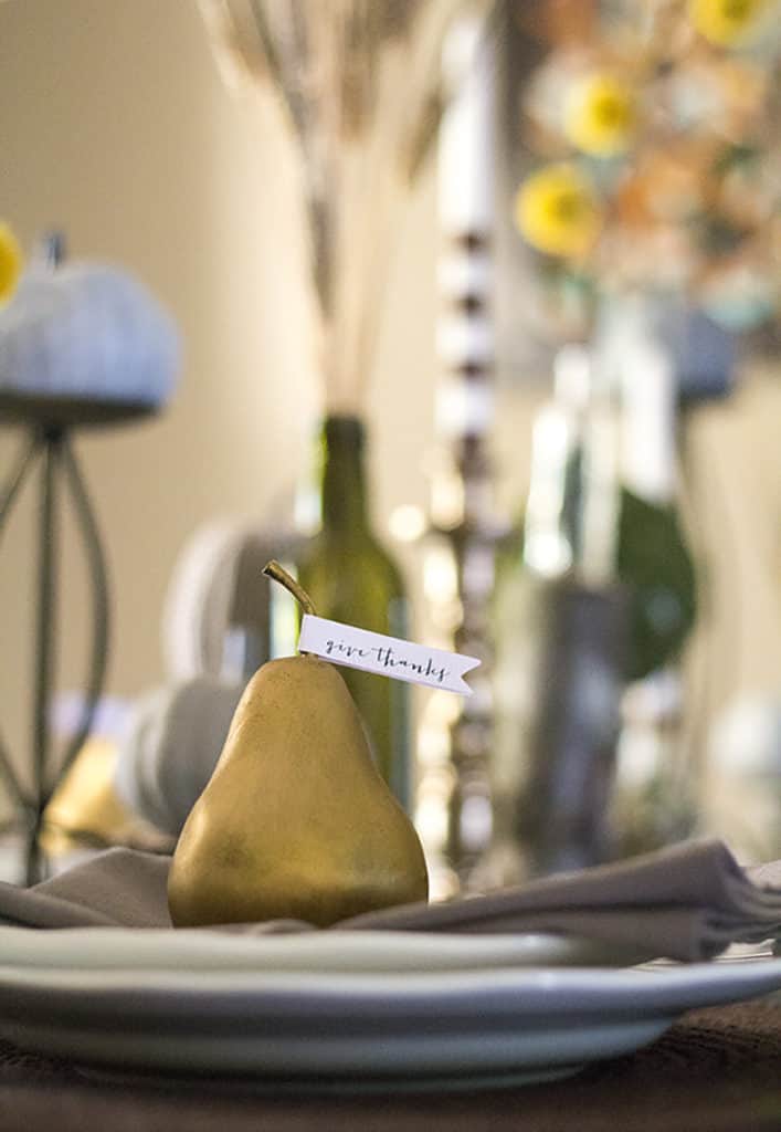 Rustic Give Thanks Place Setting | MountainModernLife.com