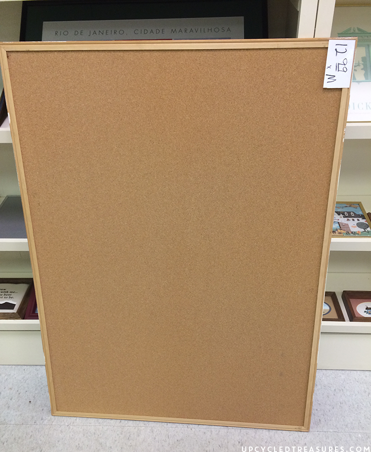 thrifted-corkboard-for-diy-fabric-pinboard
