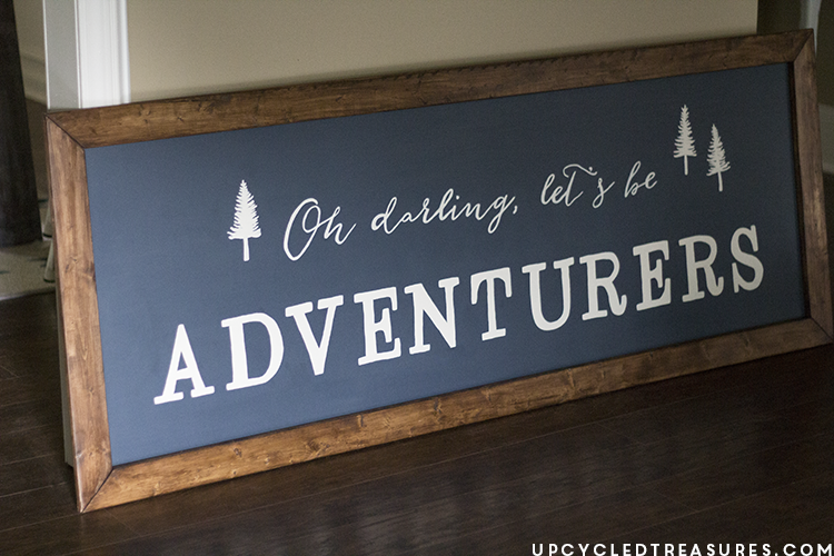 DIY Wall Art Using Easy Design Transfer - Oh Darling Let's be Adventurers -upcycledtreasures.com