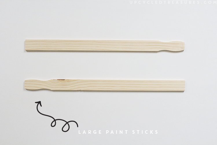 using paint sticks to frame art. | MountainModernLife.com