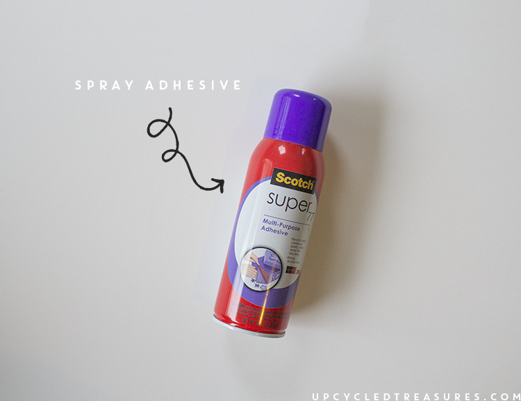 using spray adhesive for diy wall art. | MountainModernLife.com