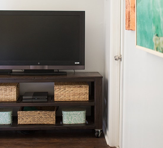 diy rustic tv stand for modern rustic bedroom mountainmodernlife.com