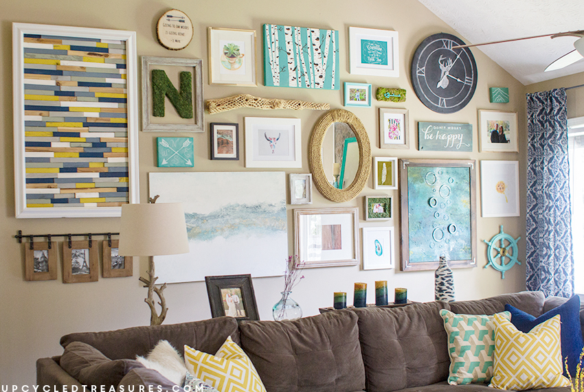 gallery-wall-filled-with-DIY-projects-upcycledtreasures.png