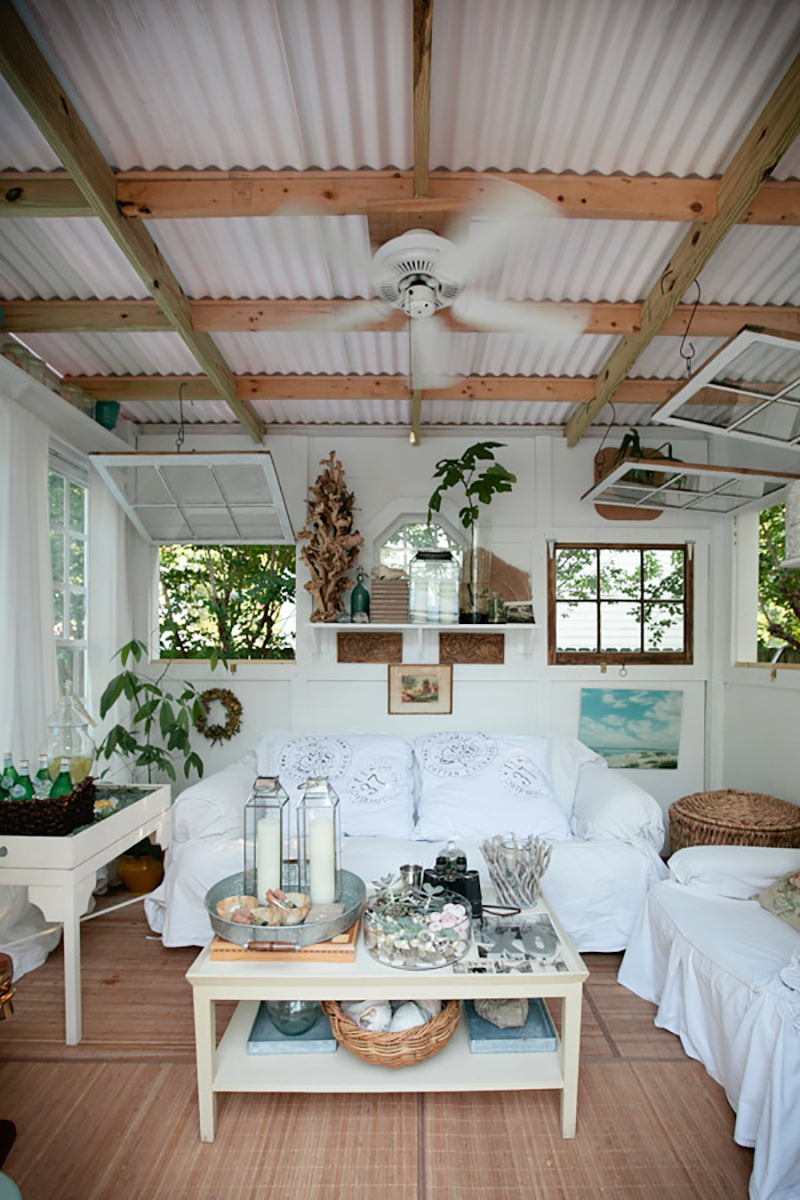 Backyard Bungalow with Corrugated Metal Roof | Kim Fisher Designs
