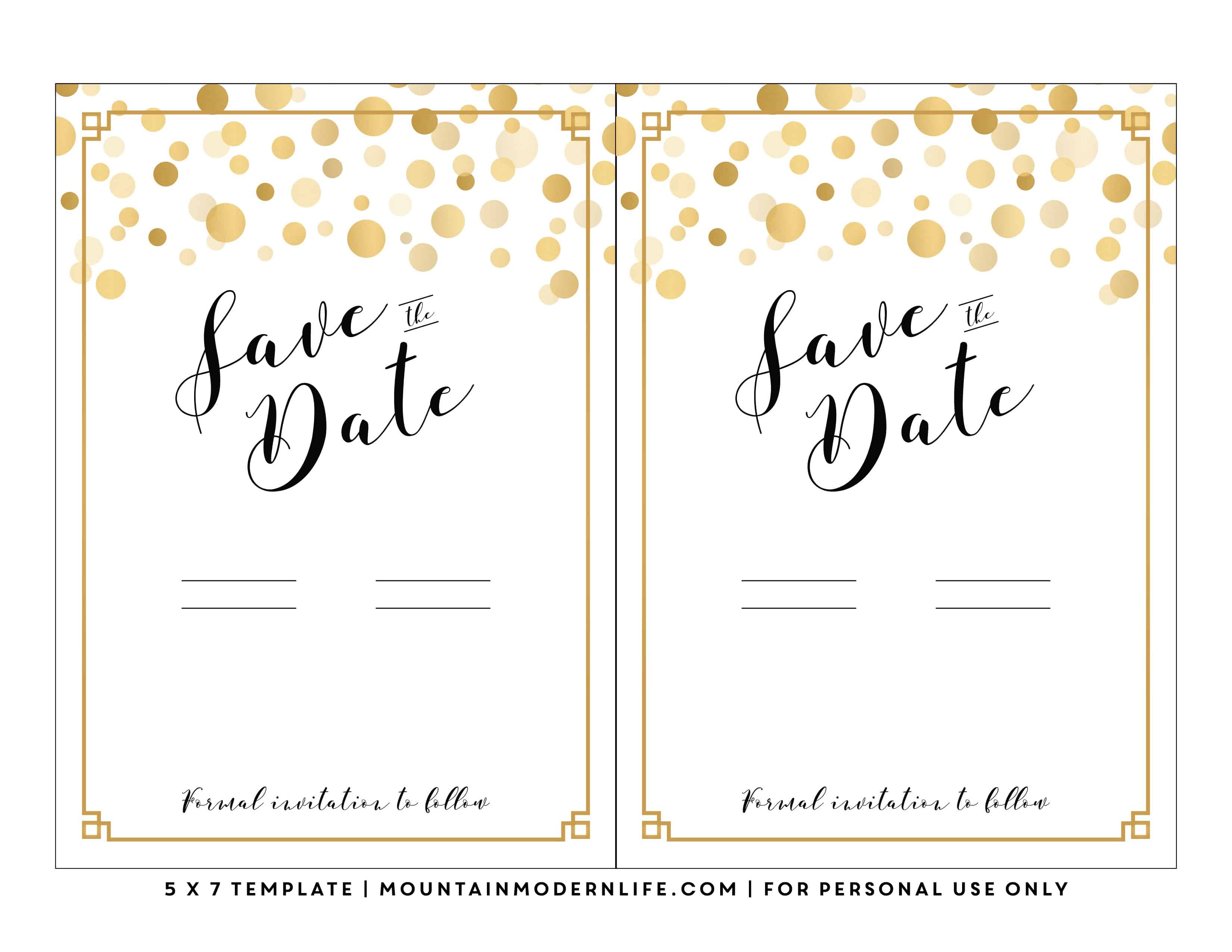 Free Printable Save The Date Template