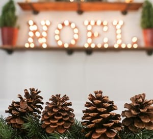 rustic christmas decorations in dining room mountainmodernlife.com