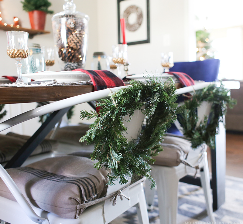 Come see how old and new are combined to create this cozy, cabin inspired Christmas tablescape. MountainModernLife.com