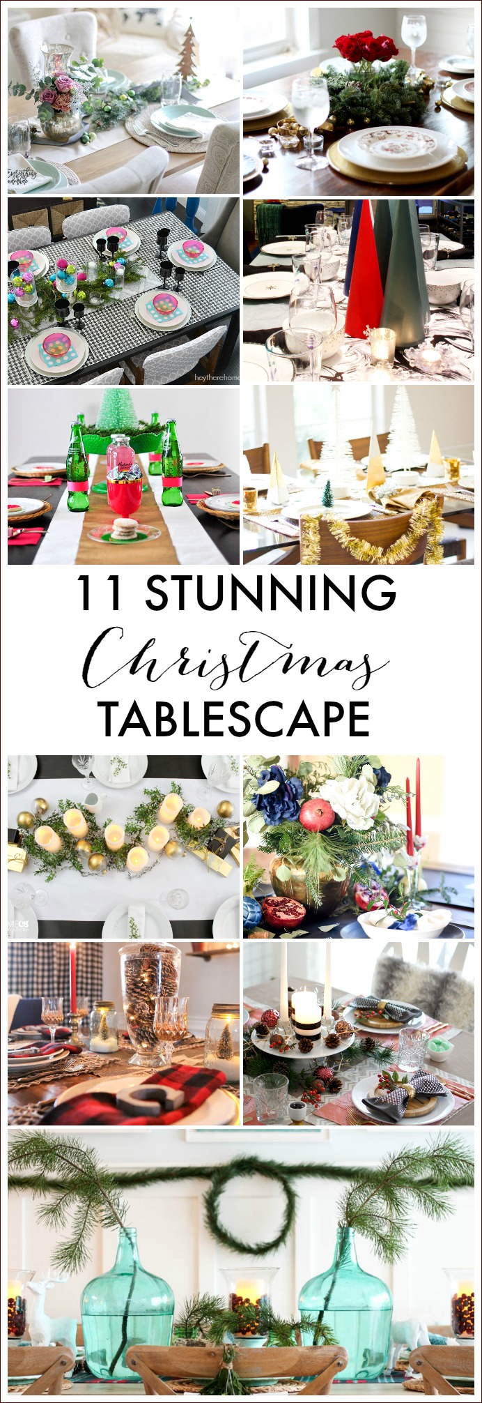 Check out these 11 Stunning Christmas Tablescapes to inspire your holiday table decor. 