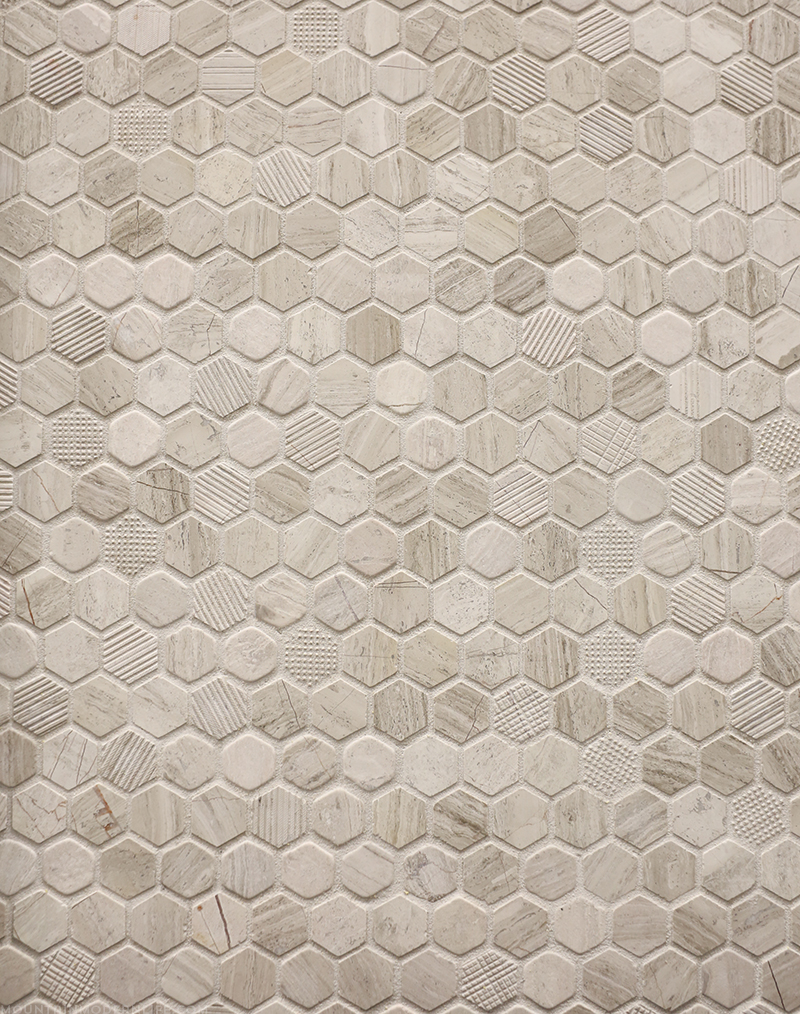 Valentino White Mix Marble Mosaic from Floor & Decor