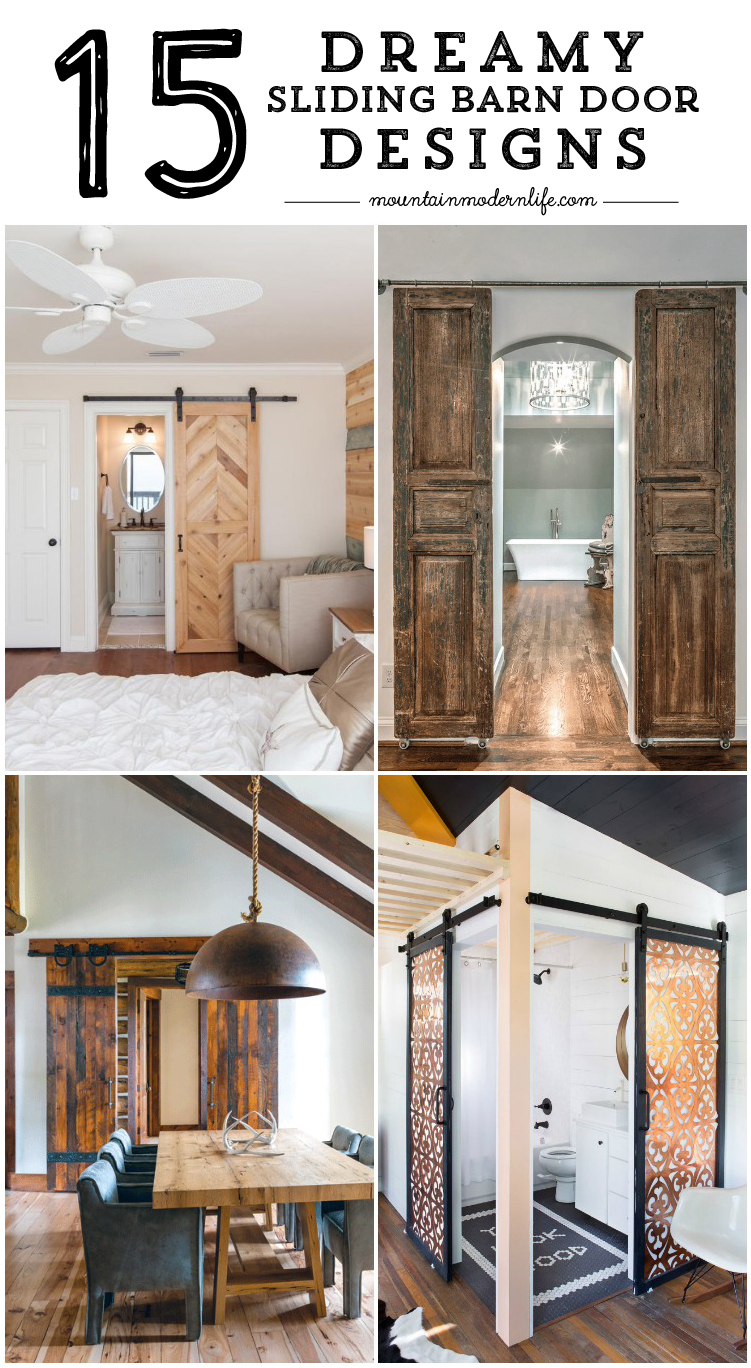 Do you find yourself obsessing over sliding barn doors and trying to figure out how to incorporate them into your own home? Check out these 15 Dreamy Sliding Barn Door Designs that are sure to inspire! MountainModernLife.com