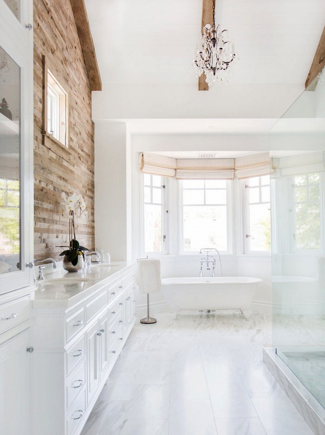  Rustic Modern Bathroom Designs | Newport Beach House via MyDomain 