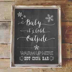 Hot Cocoa Bar Printable - Vintage Chalkboard Background