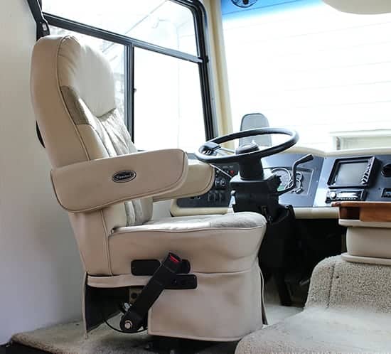 See how easy it is to remove the captain chair from your RV so that you can replace it or move it temporarily for updates | MountainModernLife.com
