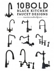 Looking for ways to add rustic or vintage-inspired style to your kitchen? Check out these 10 black kitchen faucet designs. MountainModernLife.com