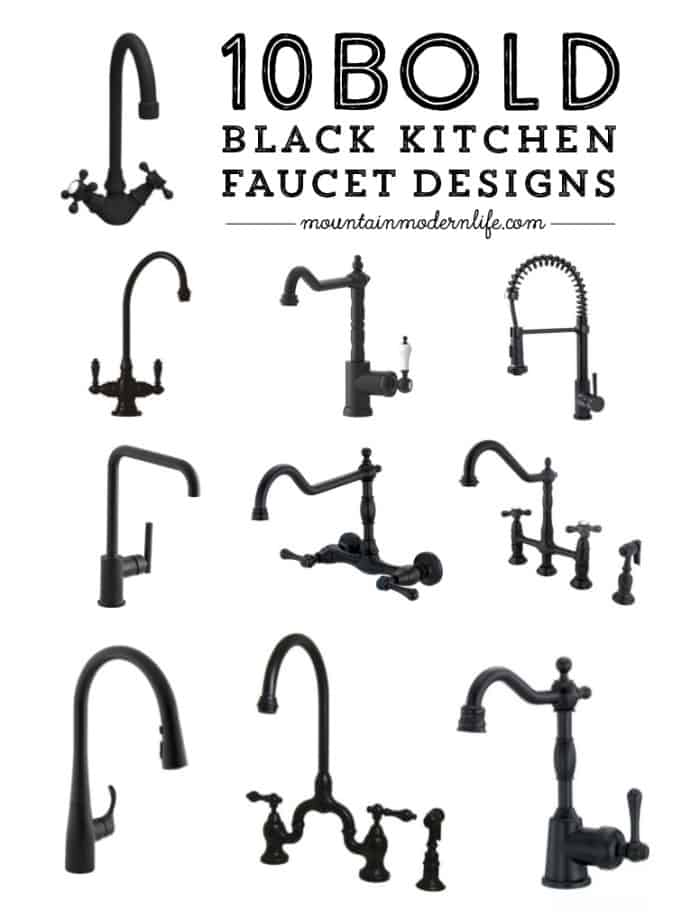 10 Bold Black Kitchen Faucet Designs