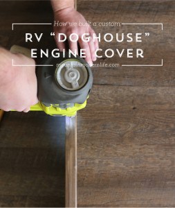 Looking for ways to update the RV engine access cover? Check out how we made this custom RV doghouse cover for our 2008 Tiffin Allegro Open Road 32LA!