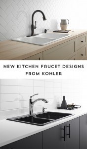 Looking for an easy kitchen update that will make a huge impact on both the form and function? Check out these new Kohler kitchen faucet designs!