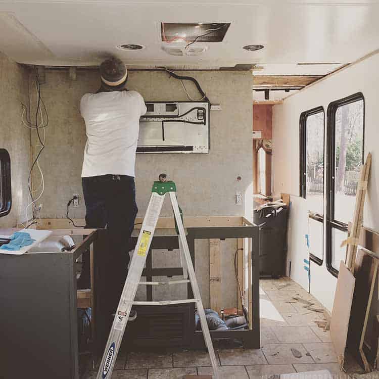 Dealing with an RV Water Leak in the RV before installing the Flooring | MountainModernLife.com
