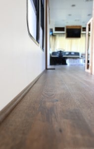 RV with updated luxury vinyl plank flooring
