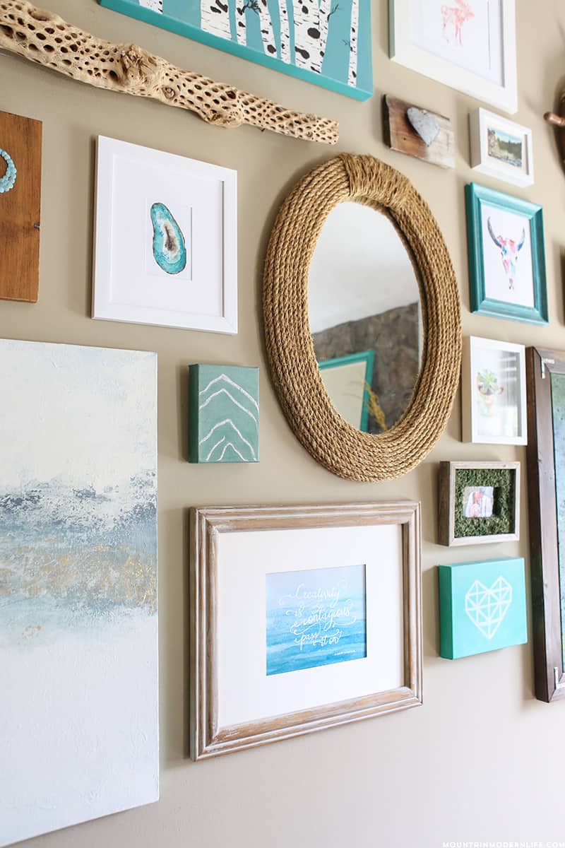 Looking for creative ways to display your photos and art? Here are 4 Tips for Creating a Gallery Wall, including what I would have done differently. | MountainModernLife.com