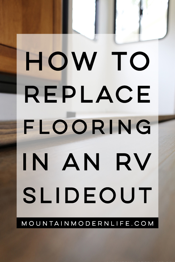 Tips for replacing RV slide out flooring