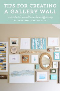 Looking for creative ways to display your photos and art? Here are 4 Tips for Creating a Gallery Wall, including what I would have done differently. | MountainModernLife.com